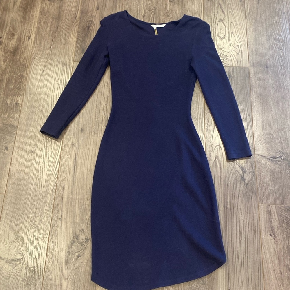 Navy Obakki long sleeve dress